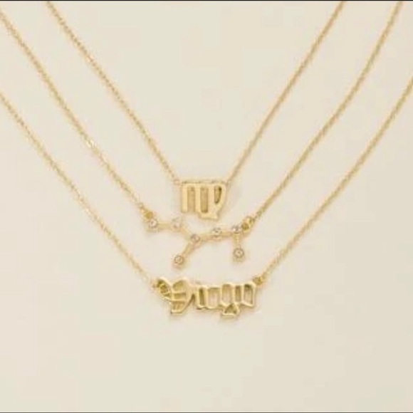 Zodiac Virgo 3 piece Goldtone Pendant necklaces - Picture 3 of 8